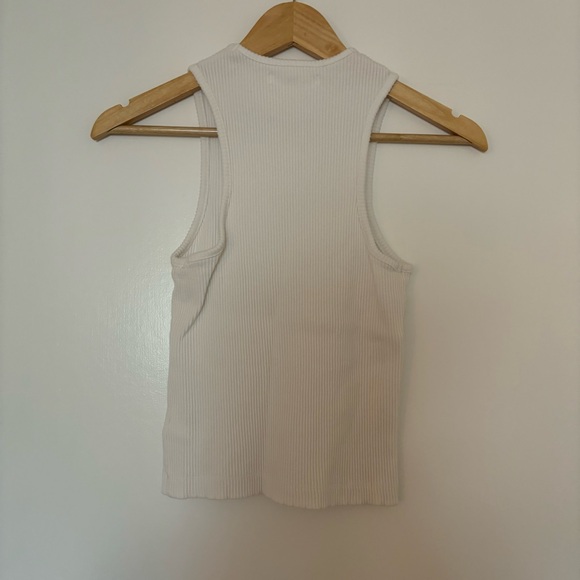 OAK + FORT Ribbed Tank Top in White - Picture 2 of 3